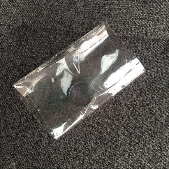 Glitter Moon + Stars Spinner Fidget Ring, Silver, Holographic Rainbow, Size 9 - Picture 14 of 14